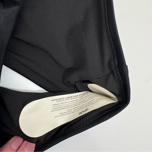 NEW Aerie High Cut Cheeky Black Bikini Bottom - Picture 3 of 4